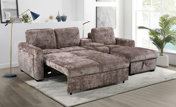 Colțar Extensibil Cremona KF7864-24, Maro Dreapta