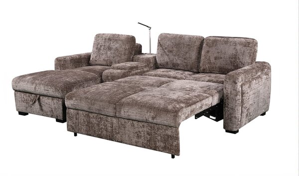 Colțar Extensibil Cremona KF7864-24, Maro Stânga