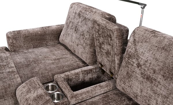 Colțar Extensibil Cremona KF7864-24, Maro Stânga