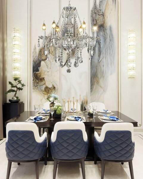 Candelabru cu lampă de cristal 392183