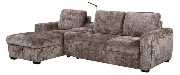 Colțar Extensibil Cremona KF7864-24, Maro Stânga