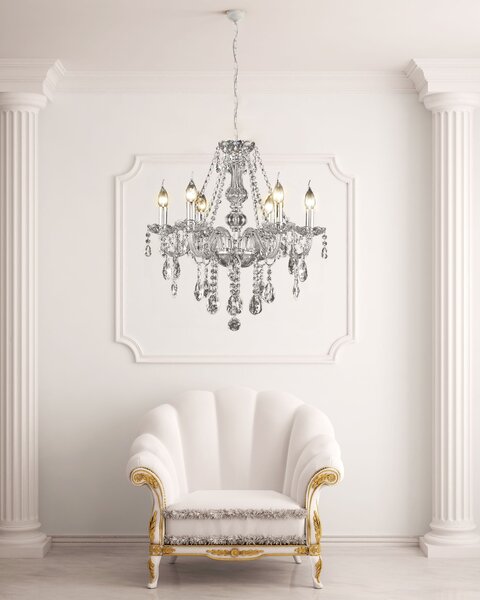 Candelabru cu lampă de cristal 392183