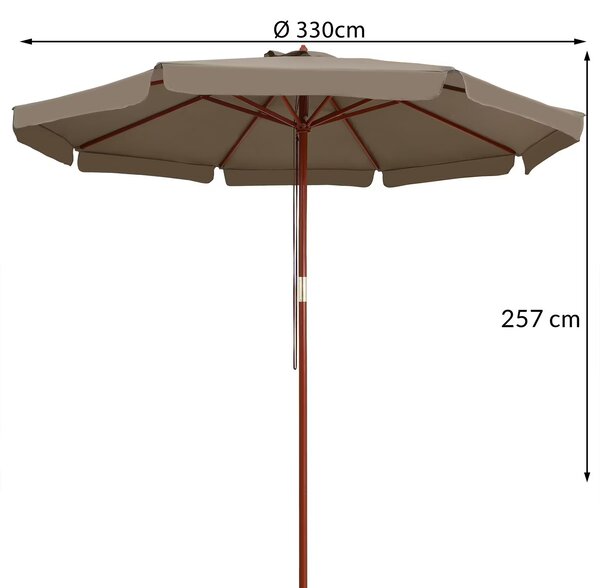 Deuba Floarea soarelui de gradina Ø330 cm - taupe