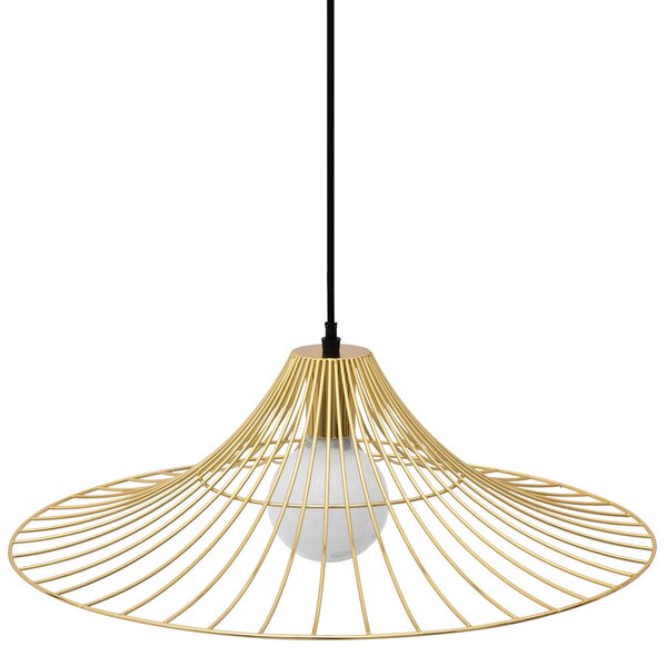 Lămpa de tavan suspendata plata rotunda Loft auriu APP499-1CP