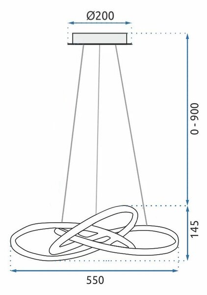 Lampa APP395-CP Black