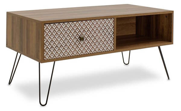 Masuta Cafea Bahar MDF Nuc, Dim 100x50x46 Cm