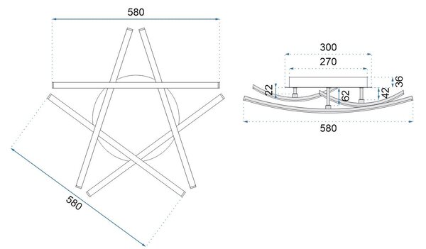 Lampă de plafon modernă LED Star Plafond APP399-C