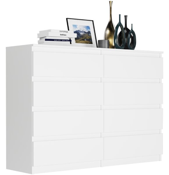 Comodă modernă cu 8 sertare R-140-S8 - diferite variante de culoare antracit mix alb