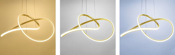 Toolight Toollight - Lampă suspendată LED APP394-CP + telecomandă, auriu, OSW-06910