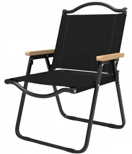 Scaun pliabil negru, pentru gradina, camping si pescuit, JollyMag, KRT09CZ, 76x45x50 cm
