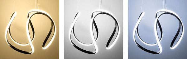 Lampa DE TAVAN SUSPENDABILA moderna LED + telecomanda neagra APP387-CP