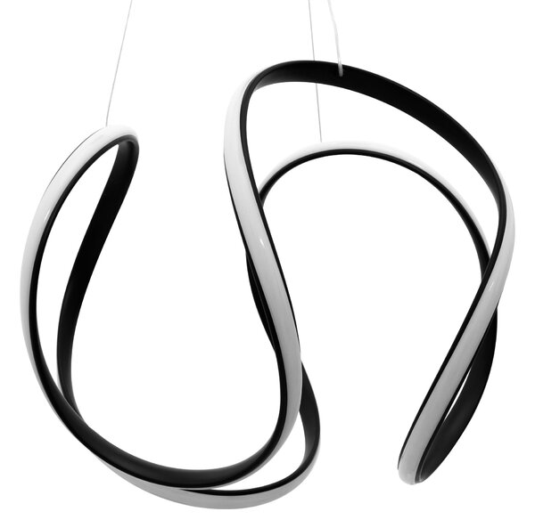 Lampa DE TAVAN SUSPENDABILA moderna LED + telecomanda neagra APP387-CP