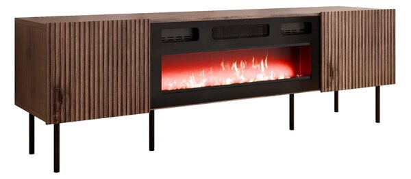 Comodă TV Fama IINegru, Nuc, 18x6x4cm