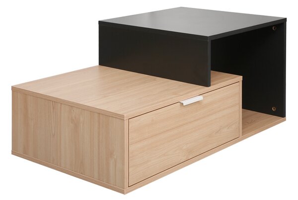 Masuta Cafea Volt PAL Stejar-Negru Dim 90x50x40 Cm