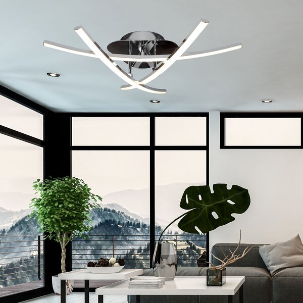 Toolight Toollight - Plafoniera LED moderna 59x59cm APP397-C, crom, OSW-06913