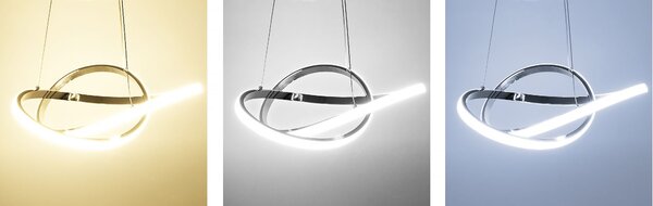 Lampă de tavan Inel suspendat LED modern + telecomandă APP389-CP Chrome