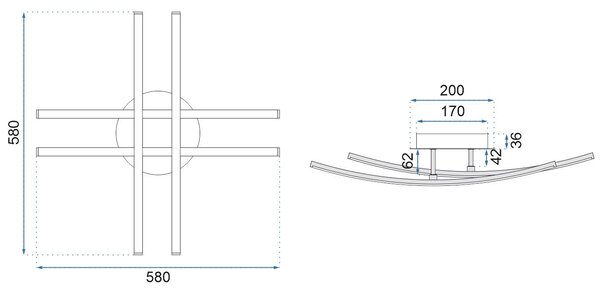 Lampa DE TAVAN Plafoniera LED moderna APP398-C