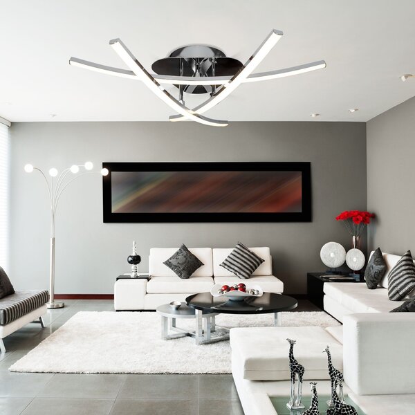 Toolight Toollight - Plafoniera LED moderna 59x59cm APP397-C, crom, OSW-06913