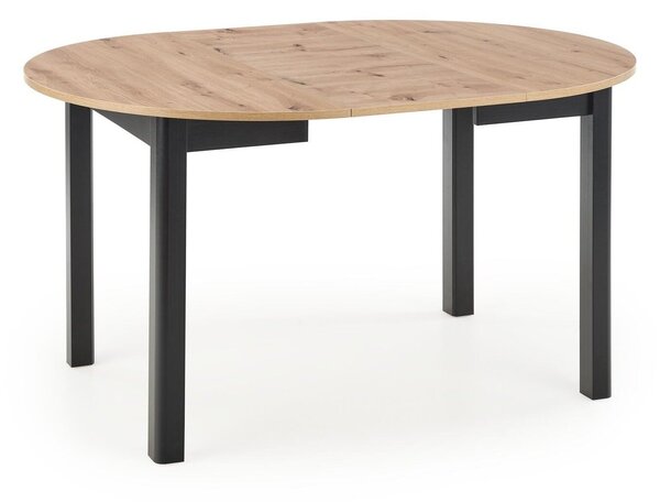 Masă Houston 961Negru, Stejar artizan, 8cm, ExtensieExtensie, MDF, MDF