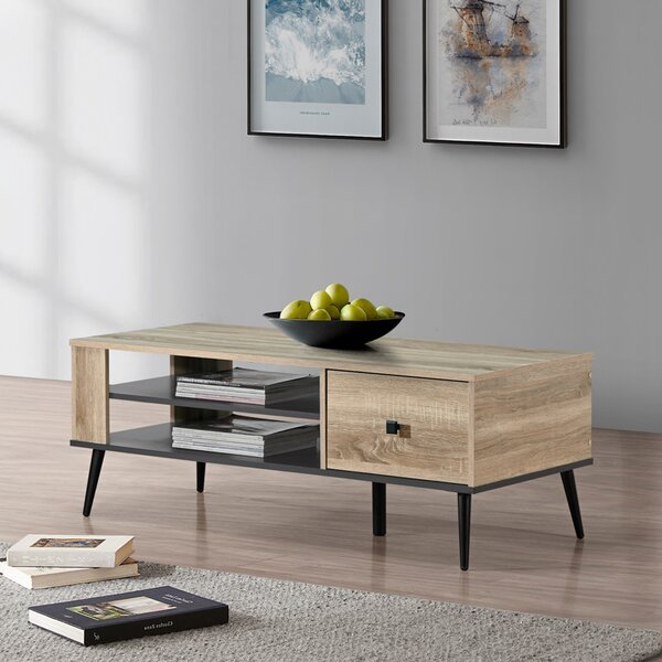 Masuta Cafea Zambo PAL Stejar Sonoma-Gri Antrait, Dim. 120x51x44.5 Cm