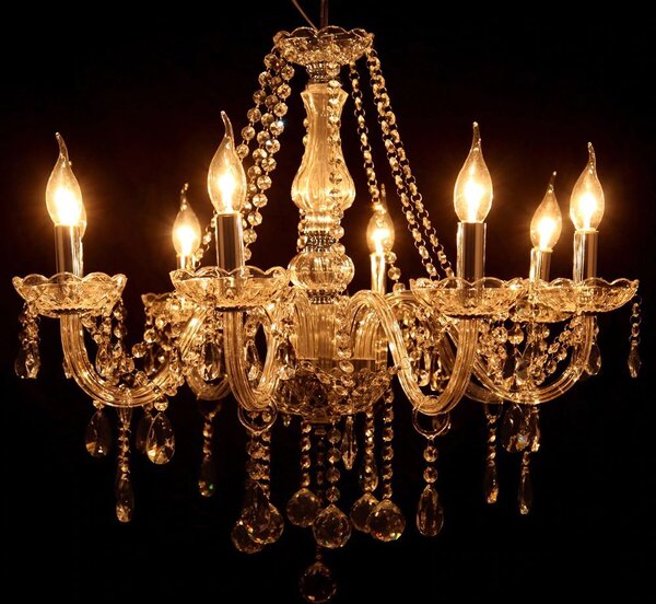 Candelabru cu lampă de cristal 300 750