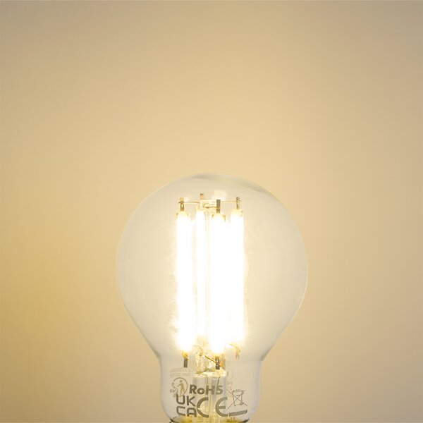 Set de 5 becuri LED E14 P45 transparente 2.2W 470lm 2700K