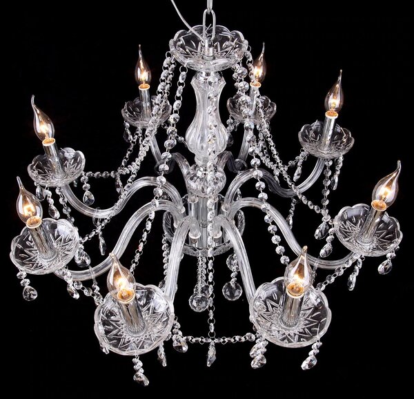 Candelabru cu lampă de cristal 300 750