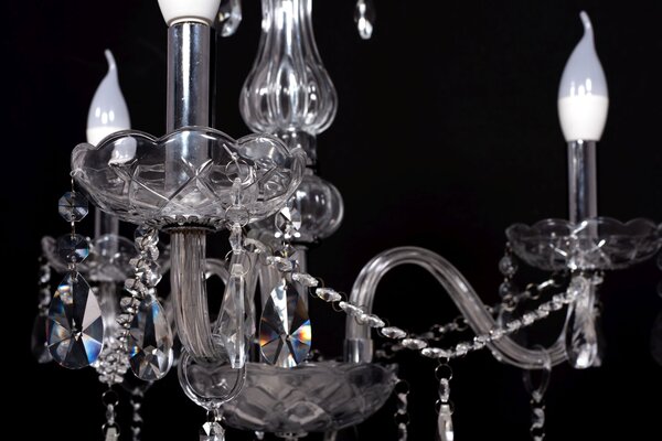 Candelabru cu lampă de cristal 300752