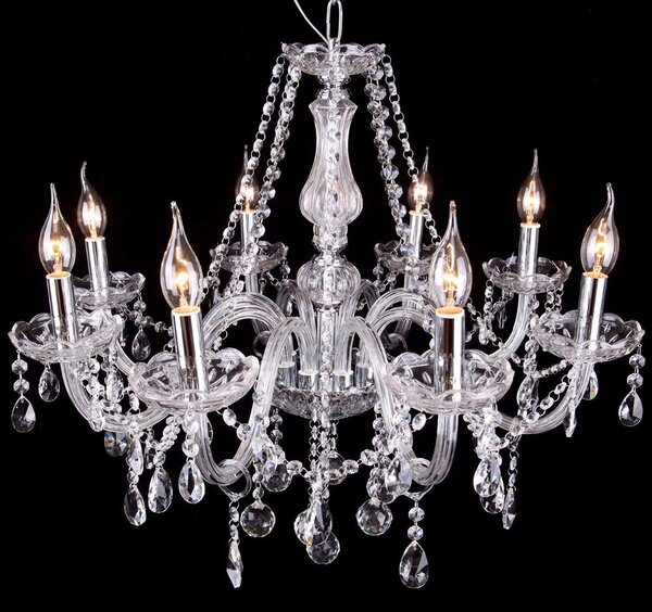 Candelabru cu lampă de cristal 300 750