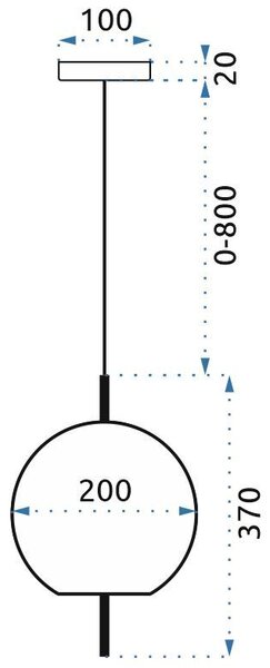 Lampa DE TAVAN SUSPENDABILA din sticla Sfera alb Auriu APP669-1CP