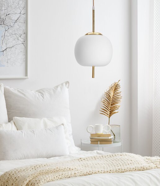 Lampa DE TAVAN SUSPENDABILA din sticla Sfera alb Auriu APP669-1CP