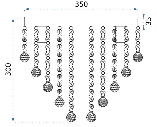 Lampa DE TAVAN Plafoniera APP514-5C Cristal