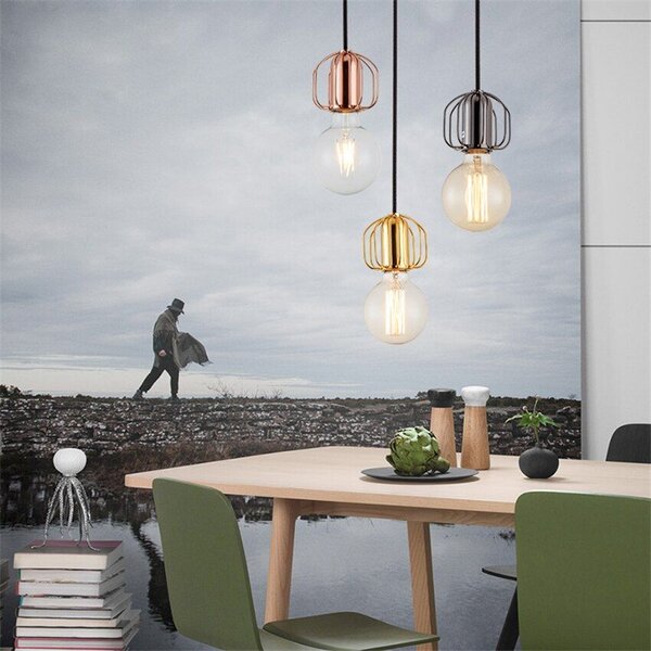 Lampa DE TAVAN SUSPENDABILA Loft Black APP591-1CP