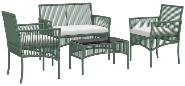 Outsunny Set de Mobilier pentru Curte, Verde Inchis