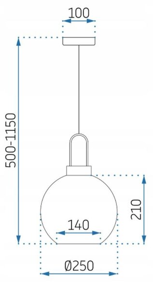 Lămpi de tavan sticlă 25cm APP630-1CP