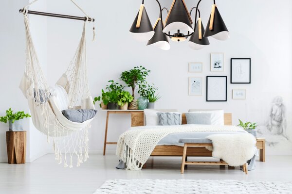 Lampa neagră cu cinci brațe scandinave APP607-5C