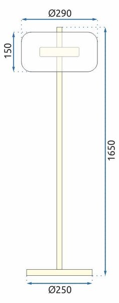 Lampă de podea LED Gold APP749-1F