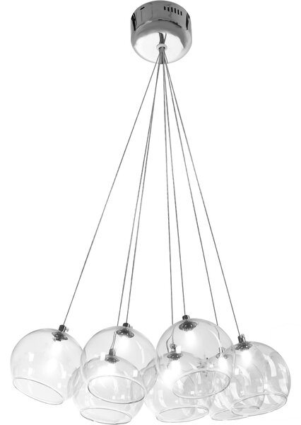 Toolight Toollight - Lampă suspendată bile de sticlă G4 25W APP560-7CP, crom, OSW-08236