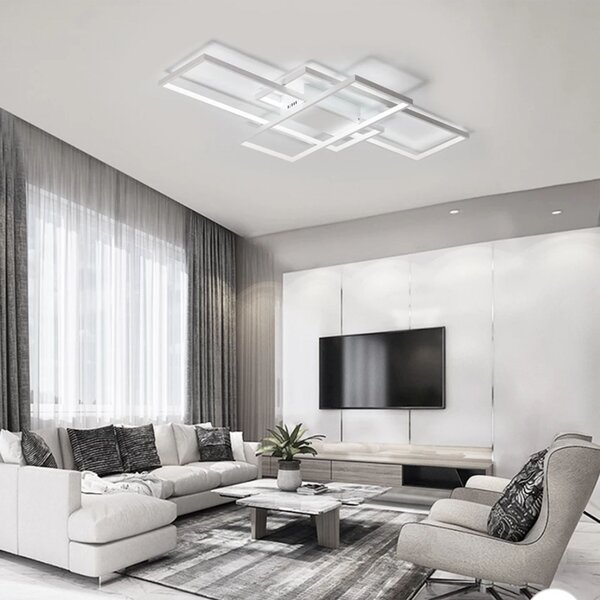 Plafoniera moderna LED + TELECOMANDA WHITE APP660
