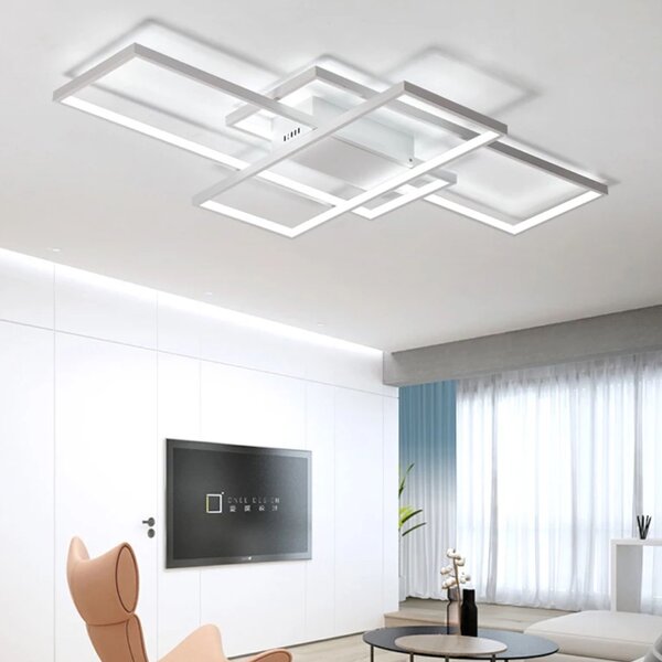 Plafoniera moderna LED + TELECOMANDA WHITE APP660