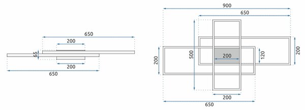 Plafoniera moderna LED + TELECOMANDA WHITE APP660