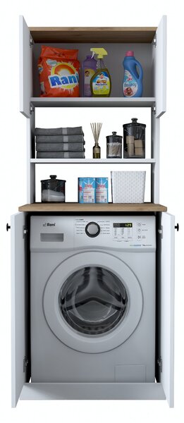 Dulap de baie Karoline 102 (Alb + Nuc). Promo -19%. 1073339