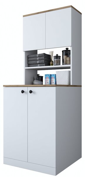 Dulap de baie Karoline 102 (Alb + Nuc). Promo -19%. 1073339