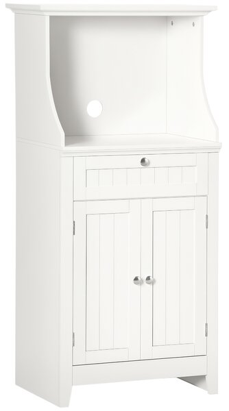 HOMCOM Dulap Bucătărie pentru Cuptor cu Microunde cu Sertar și Dulap 2 Uși Alb | Aosom Romania