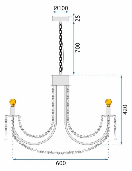 Lampa Lustra 300750