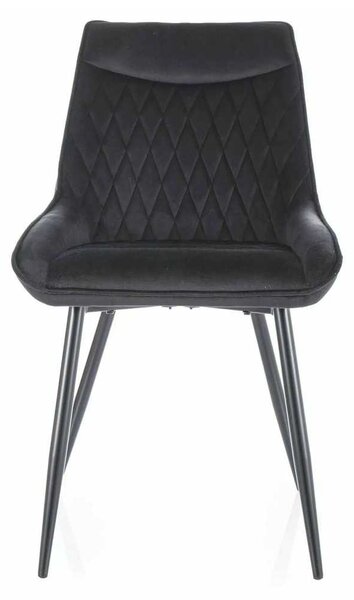 Scaun de bucătărie Misty Velvet, negru