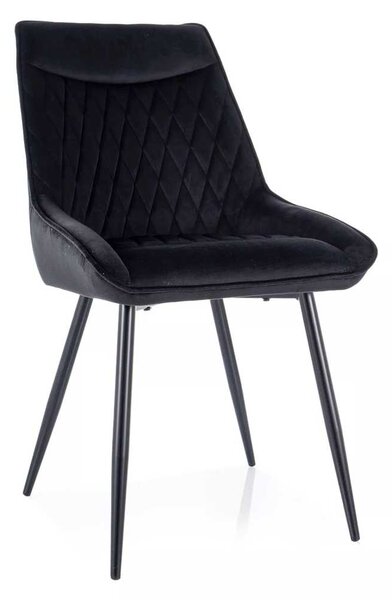 Scaun de bucătărie Misty Velvet, negru