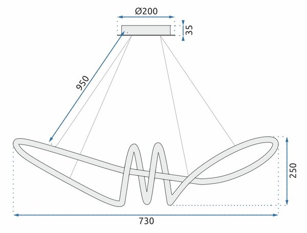 Lampa LED APP823-CP BLACK