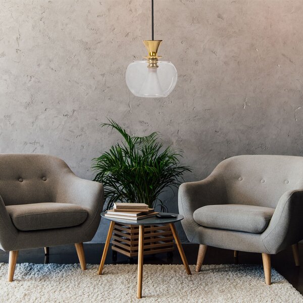 Lampa DE TAVAN SUSPENDABILA din sticla Sfera Auriu APP902-1CP