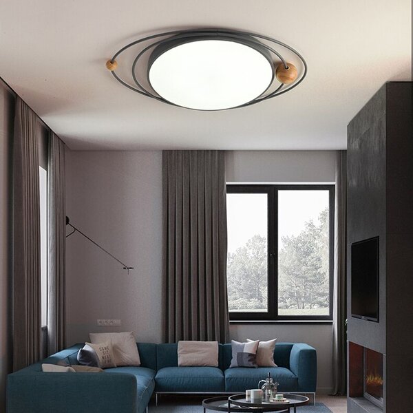 Toolight Toollight - Plafoniera Galaxy Black E27 60W APP868-C, negru, OSW-06887